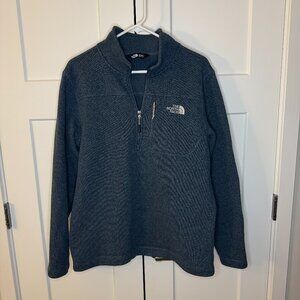 The North Face Gordon Lyons Men's 1/4 Zip Sweater Fleece Size M Blue Pullover